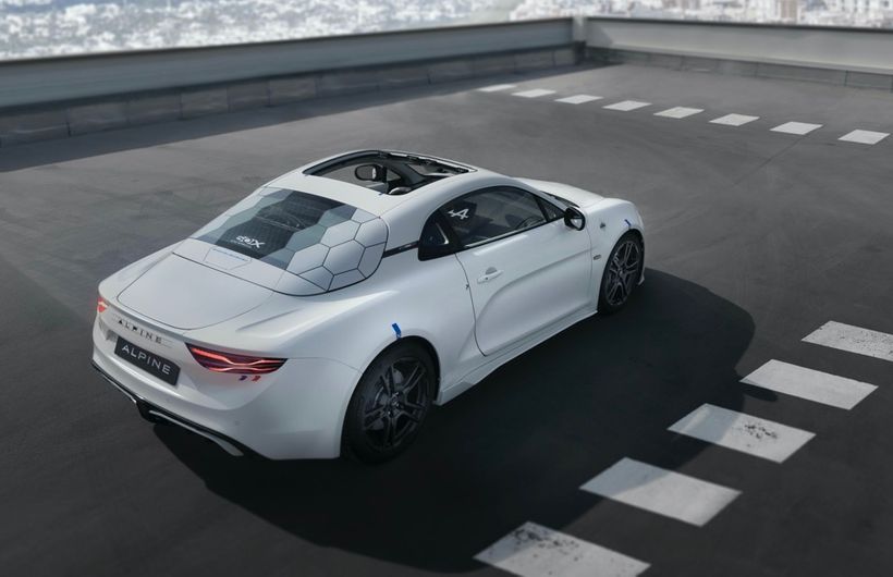 Alpine A110, Rear shot, Rear three Quarter angles, Still shot, white